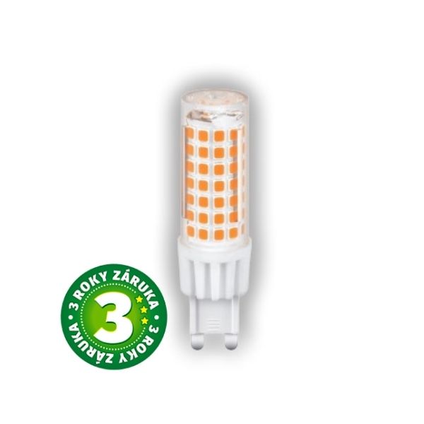 Prémiová LED žárovka G9 7W 800lm teplá, ekv. 60W, 3 roky